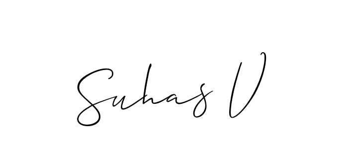 Suhas V stylish signature style. Best Handwritten Sign (Allison_Script) for my name. Handwritten Signature Collection Ideas for my name Suhas V. Suhas V signature style 2 images and pictures png