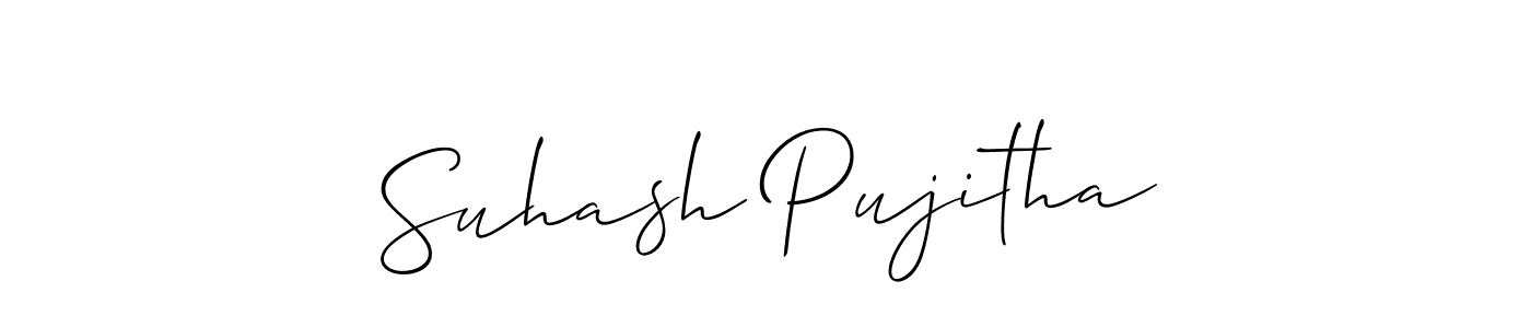Here are the top 10 professional signature styles for the name Suhash Pujitha. These are the best autograph styles you can use for your name. Suhash Pujitha signature style 2 images and pictures png