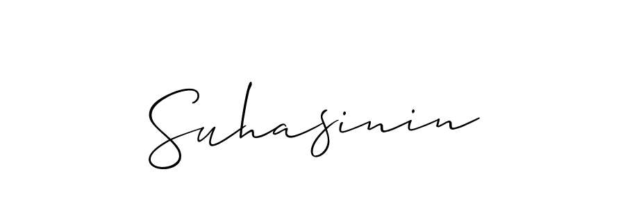 How to make Suhasinin name signature. Use Allison_Script style for creating short signs online. This is the latest handwritten sign. Suhasinin signature style 2 images and pictures png