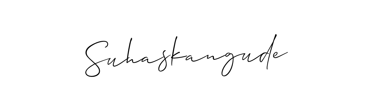 The best way (Allison_Script) to make a short signature is to pick only two or three words in your name. The name Suhaskangude include a total of six letters. For converting this name. Suhaskangude signature style 2 images and pictures png