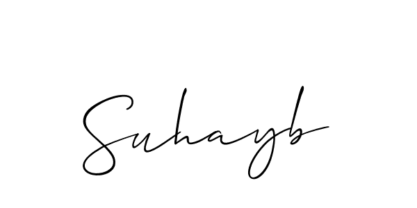 Create a beautiful signature design for name Suhayb. With this signature (Allison_Script) fonts, you can make a handwritten signature for free. Suhayb signature style 2 images and pictures png