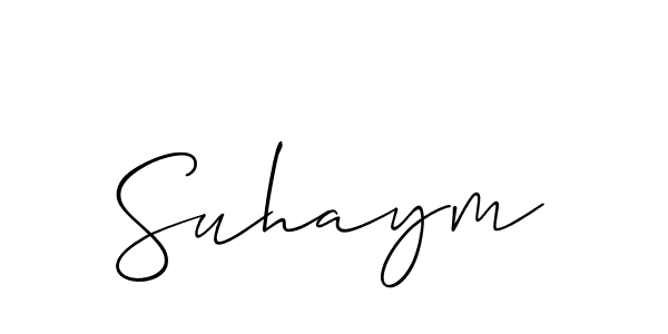 Create a beautiful signature design for name Suhaym. With this signature (Allison_Script) fonts, you can make a handwritten signature for free. Suhaym signature style 2 images and pictures png