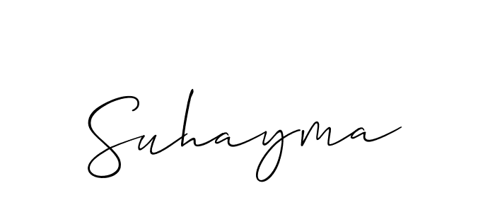 Also we have Suhayma name is the best signature style. Create professional handwritten signature collection using Allison_Script autograph style. Suhayma signature style 2 images and pictures png