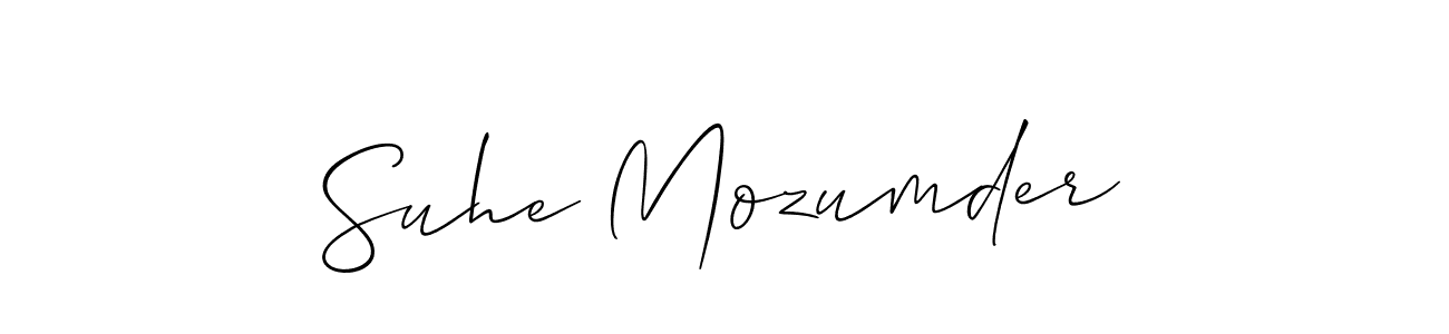 It looks lik you need a new signature style for name Suhe Mozumder. Design unique handwritten (Allison_Script) signature with our free signature maker in just a few clicks. Suhe Mozumder signature style 2 images and pictures png