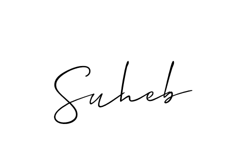 Also we have Suheb name is the best signature style. Create professional handwritten signature collection using Allison_Script autograph style. Suheb signature style 2 images and pictures png
