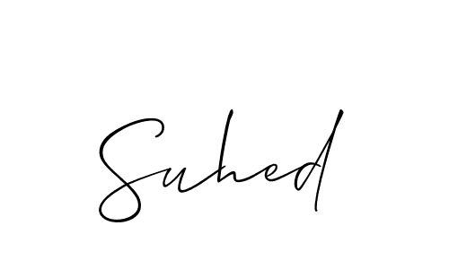 How to make Suhed signature? Allison_Script is a professional autograph style. Create handwritten signature for Suhed name. Suhed signature style 2 images and pictures png