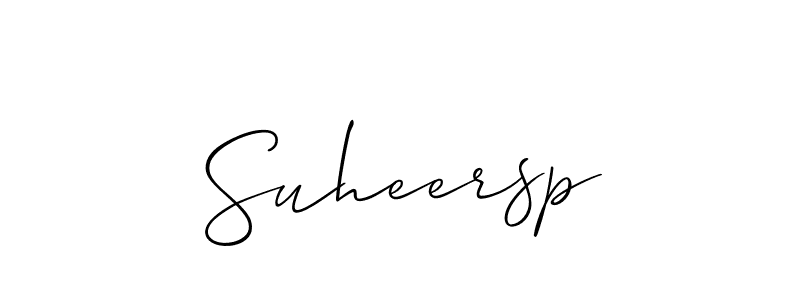 How to make Suheersp signature? Allison_Script is a professional autograph style. Create handwritten signature for Suheersp name. Suheersp signature style 2 images and pictures png