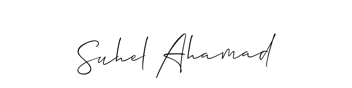 Suhel Ahamad stylish signature style. Best Handwritten Sign (Allison_Script) for my name. Handwritten Signature Collection Ideas for my name Suhel Ahamad. Suhel Ahamad signature style 2 images and pictures png