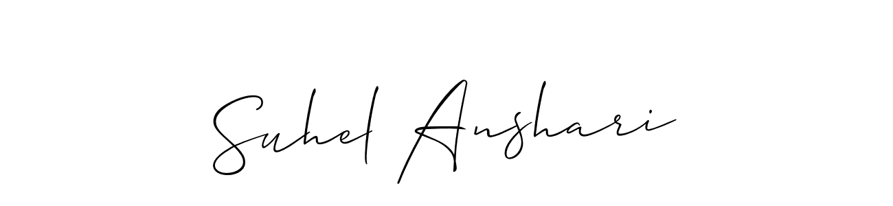 Also we have Suhel Anshari name is the best signature style. Create professional handwritten signature collection using Allison_Script autograph style. Suhel Anshari signature style 2 images and pictures png