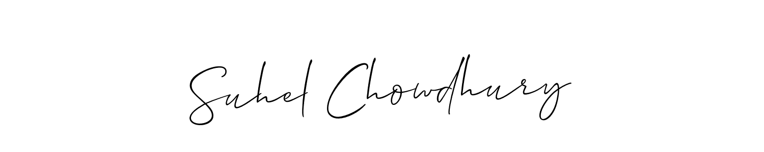 Design your own signature with our free online signature maker. With this signature software, you can create a handwritten (Allison_Script) signature for name Suhel Chowdhury. Suhel Chowdhury signature style 2 images and pictures png