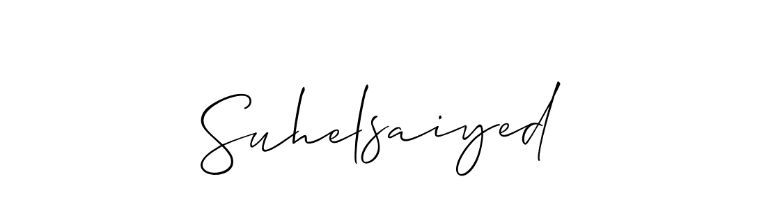 Also we have Suhelsaiyed name is the best signature style. Create professional handwritten signature collection using Allison_Script autograph style. Suhelsaiyed signature style 2 images and pictures png