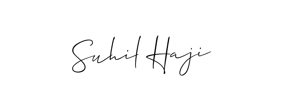 Use a signature maker to create a handwritten signature online. With this signature software, you can design (Allison_Script) your own signature for name Suhil Haji. Suhil Haji signature style 2 images and pictures png
