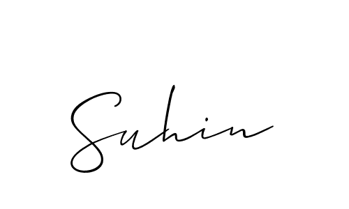 Make a beautiful signature design for name Suhin. With this signature (Allison_Script) style, you can create a handwritten signature for free. Suhin signature style 2 images and pictures png
