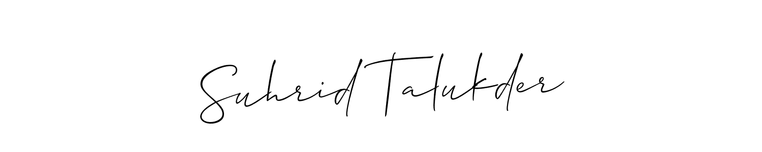 Similarly Allison_Script is the best handwritten signature design. Signature creator online .You can use it as an online autograph creator for name Suhrid Talukder. Suhrid Talukder signature style 2 images and pictures png