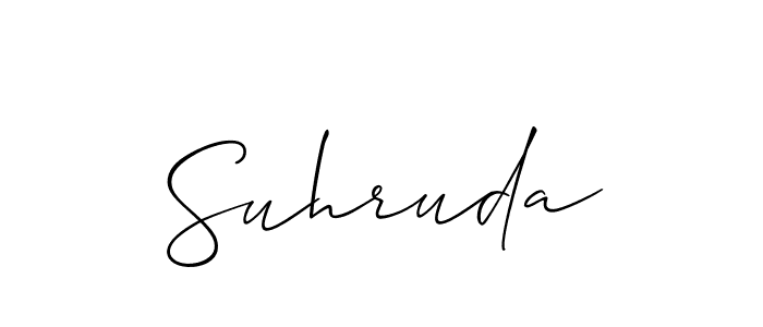 Make a short Suhruda signature style. Manage your documents anywhere anytime using Allison_Script. Create and add eSignatures, submit forms, share and send files easily. Suhruda signature style 2 images and pictures png