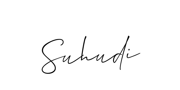 How to Draw Suhudi signature style? Allison_Script is a latest design signature styles for name Suhudi. Suhudi signature style 2 images and pictures png