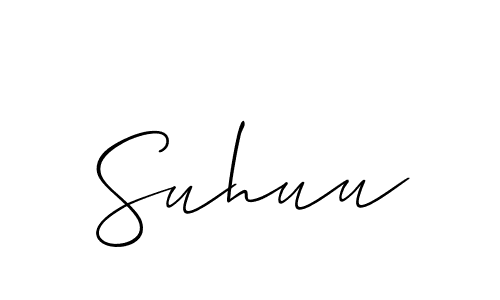 Create a beautiful signature design for name Suhuu. With this signature (Allison_Script) fonts, you can make a handwritten signature for free. Suhuu signature style 2 images and pictures png