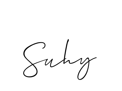 You should practise on your own different ways (Allison_Script) to write your name (Suhy) in signature. don't let someone else do it for you. Suhy signature style 2 images and pictures png