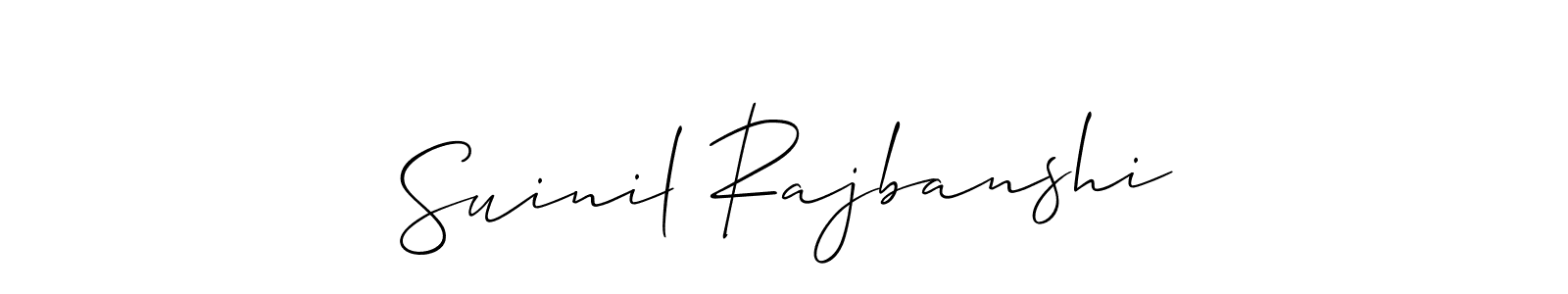 Design your own signature with our free online signature maker. With this signature software, you can create a handwritten (Allison_Script) signature for name Suinil Rajbanshi. Suinil Rajbanshi signature style 2 images and pictures png