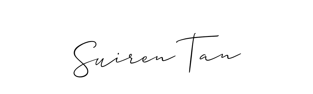 You should practise on your own different ways (Allison_Script) to write your name (Suiren Tan) in signature. don't let someone else do it for you. Suiren Tan signature style 2 images and pictures png