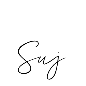 Make a beautiful signature design for name Suj. With this signature (Allison_Script) style, you can create a handwritten signature for free. Suj signature style 2 images and pictures png