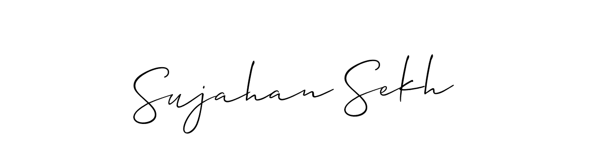 Sujahan Sekh stylish signature style. Best Handwritten Sign (Allison_Script) for my name. Handwritten Signature Collection Ideas for my name Sujahan Sekh. Sujahan Sekh signature style 2 images and pictures png