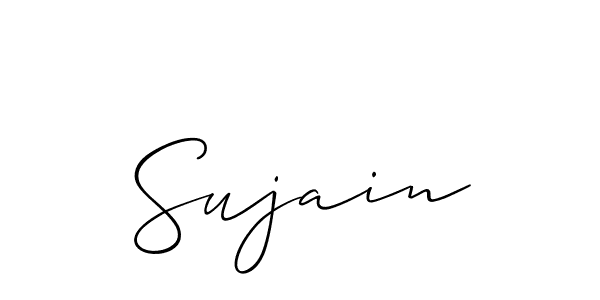 Use a signature maker to create a handwritten signature online. With this signature software, you can design (Allison_Script) your own signature for name Sujain. Sujain signature style 2 images and pictures png