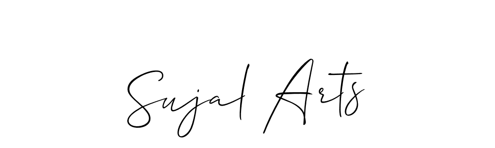 How to Draw Sujal Arts signature style? Allison_Script is a latest design signature styles for name Sujal Arts. Sujal Arts signature style 2 images and pictures png