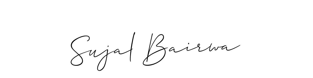 if you are searching for the best signature style for your name Sujal Bairwa. so please give up your signature search. here we have designed multiple signature styles  using Allison_Script. Sujal Bairwa signature style 2 images and pictures png