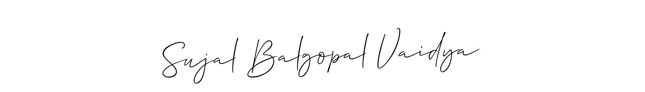 Sujal Balgopal Vaidya stylish signature style. Best Handwritten Sign (Allison_Script) for my name. Handwritten Signature Collection Ideas for my name Sujal Balgopal Vaidya. Sujal Balgopal Vaidya signature style 2 images and pictures png