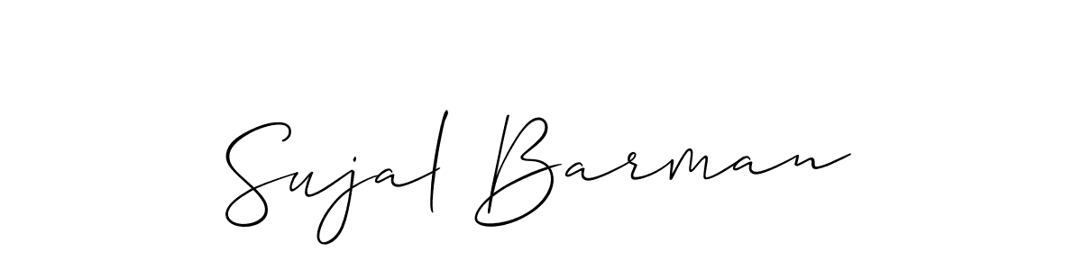 This is the best signature style for the Sujal Barman name. Also you like these signature font (Allison_Script). Mix name signature. Sujal Barman signature style 2 images and pictures png