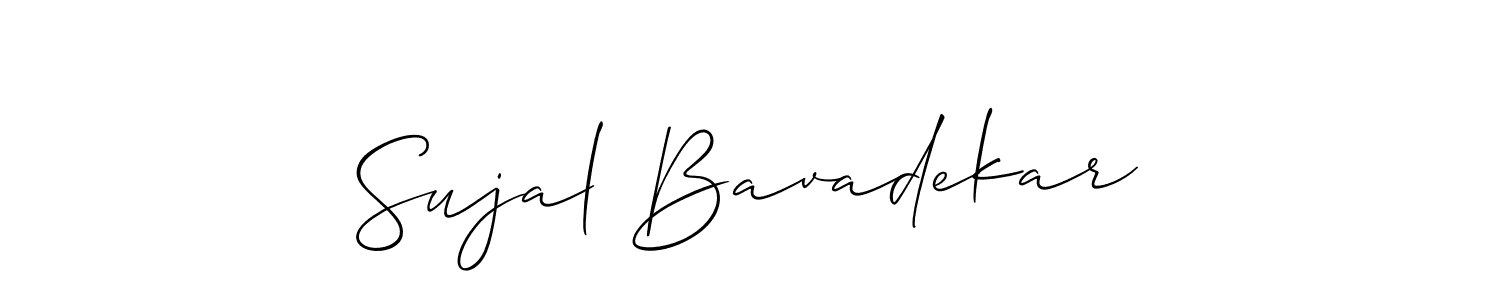 The best way (Allison_Script) to make a short signature is to pick only two or three words in your name. The name Sujal Bavadekar include a total of six letters. For converting this name. Sujal Bavadekar signature style 2 images and pictures png