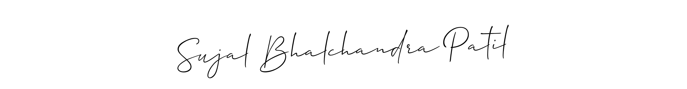 How to make Sujal Bhalchandra Patil name signature. Use Allison_Script style for creating short signs online. This is the latest handwritten sign. Sujal Bhalchandra Patil signature style 2 images and pictures png