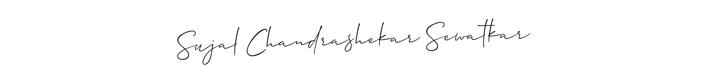 if you are searching for the best signature style for your name Sujal Chandrashekar Sewatkar. so please give up your signature search. here we have designed multiple signature styles  using Allison_Script. Sujal Chandrashekar Sewatkar signature style 2 images and pictures png