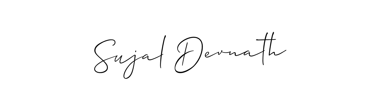 Create a beautiful signature design for name Sujal Devnath. With this signature (Allison_Script) fonts, you can make a handwritten signature for free. Sujal Devnath signature style 2 images and pictures png