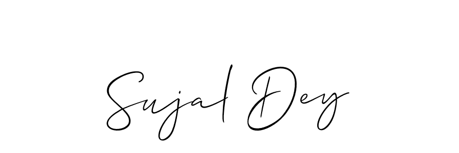 The best way (Allison_Script) to make a short signature is to pick only two or three words in your name. The name Sujal Dey include a total of six letters. For converting this name. Sujal Dey signature style 2 images and pictures png