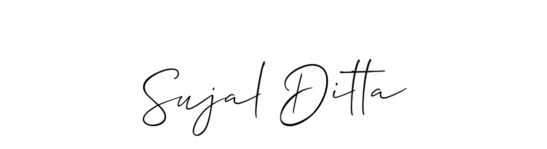 It looks lik you need a new signature style for name Sujal Ditta. Design unique handwritten (Allison_Script) signature with our free signature maker in just a few clicks. Sujal Ditta signature style 2 images and pictures png