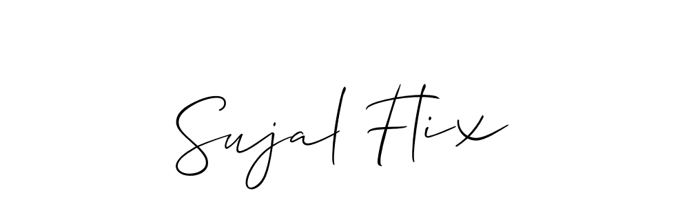 This is the best signature style for the Sujal Flix name. Also you like these signature font (Allison_Script). Mix name signature. Sujal Flix signature style 2 images and pictures png