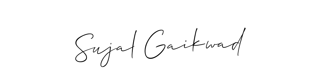 How to Draw Sujal Gaikwad signature style? Allison_Script is a latest design signature styles for name Sujal Gaikwad. Sujal Gaikwad signature style 2 images and pictures png