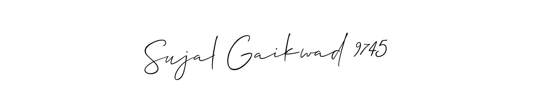 This is the best signature style for the Sujal Gaikwad 9745 name. Also you like these signature font (Allison_Script). Mix name signature. Sujal Gaikwad 9745 signature style 2 images and pictures png