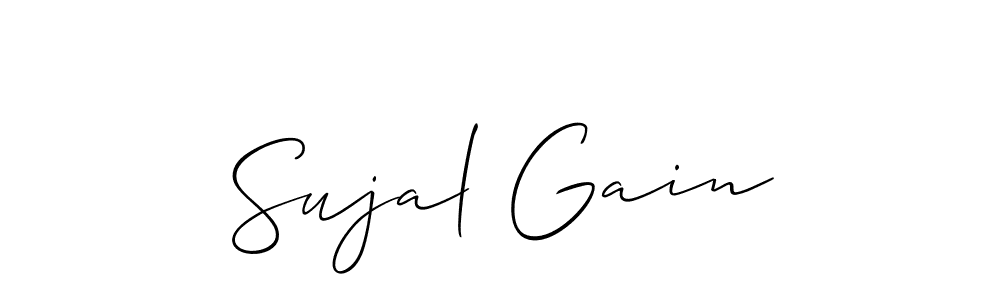 See photos of Sujal Gain official signature by Spectra . Check more albums & portfolios. Read reviews & check more about Allison_Script font. Sujal Gain signature style 2 images and pictures png