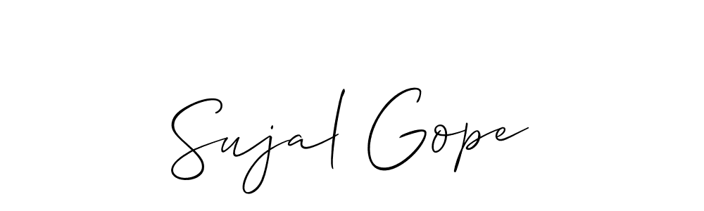 See photos of Sujal Gope official signature by Spectra . Check more albums & portfolios. Read reviews & check more about Allison_Script font. Sujal Gope signature style 2 images and pictures png