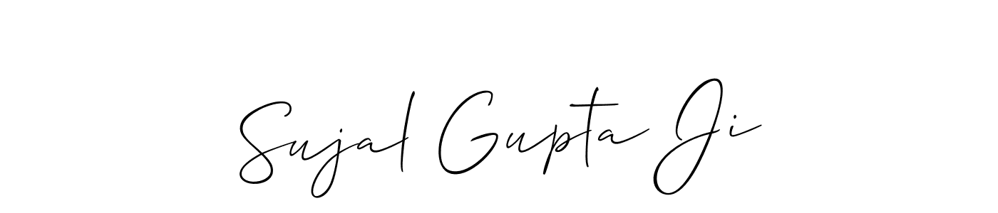 How to Draw Sujal Gupta Ji signature style? Allison_Script is a latest design signature styles for name Sujal Gupta Ji. Sujal Gupta Ji signature style 2 images and pictures png