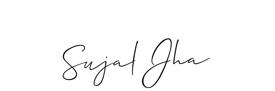 Also we have Sujal Jha name is the best signature style. Create professional handwritten signature collection using Allison_Script autograph style. Sujal Jha signature style 2 images and pictures png