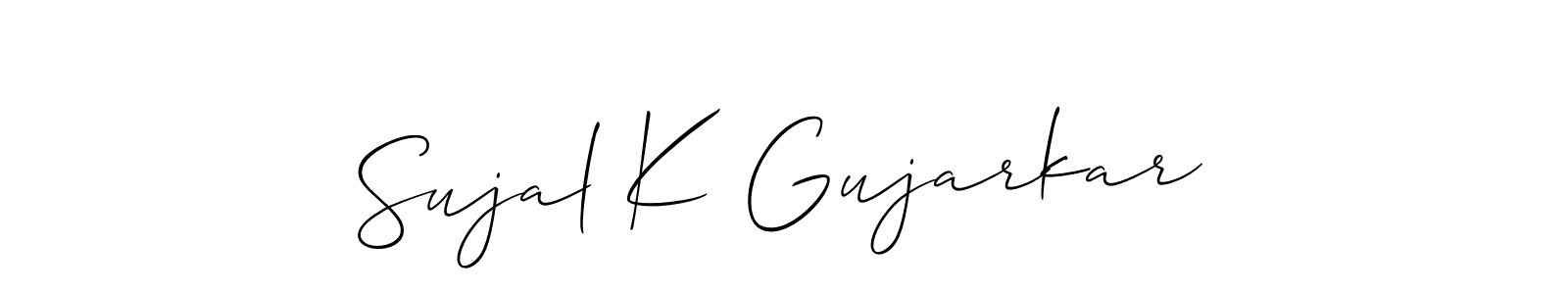 How to make Sujal K Gujarkar signature? Allison_Script is a professional autograph style. Create handwritten signature for Sujal K Gujarkar name. Sujal K Gujarkar signature style 2 images and pictures png