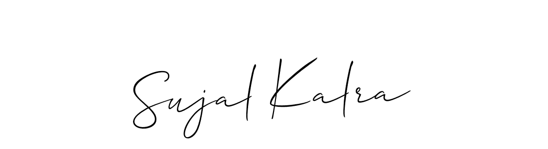 Also we have Sujal Kalra name is the best signature style. Create professional handwritten signature collection using Allison_Script autograph style. Sujal Kalra signature style 2 images and pictures png