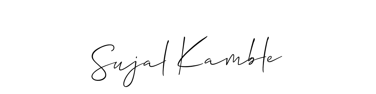 Create a beautiful signature design for name Sujal Kamble. With this signature (Allison_Script) fonts, you can make a handwritten signature for free. Sujal Kamble signature style 2 images and pictures png