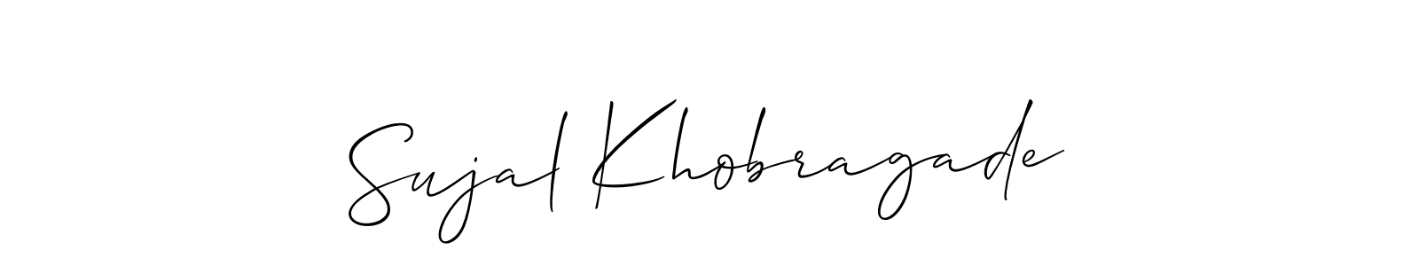 Create a beautiful signature design for name Sujal Khobragade. With this signature (Allison_Script) fonts, you can make a handwritten signature for free. Sujal Khobragade signature style 2 images and pictures png