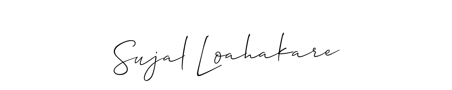 Also You can easily find your signature by using the search form. We will create Sujal Loahakare name handwritten signature images for you free of cost using Allison_Script sign style. Sujal Loahakare signature style 2 images and pictures png