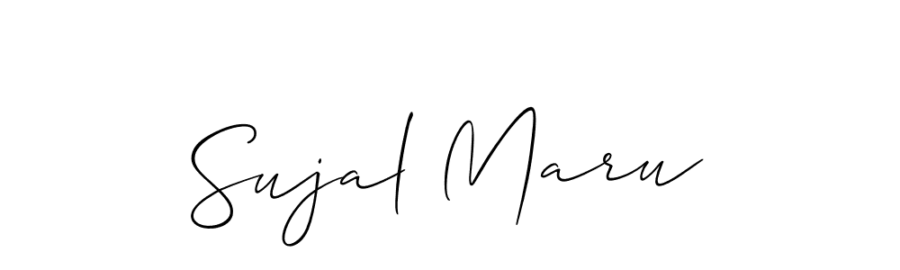 You should practise on your own different ways (Allison_Script) to write your name (Sujal Maru) in signature. don't let someone else do it for you. Sujal Maru signature style 2 images and pictures png